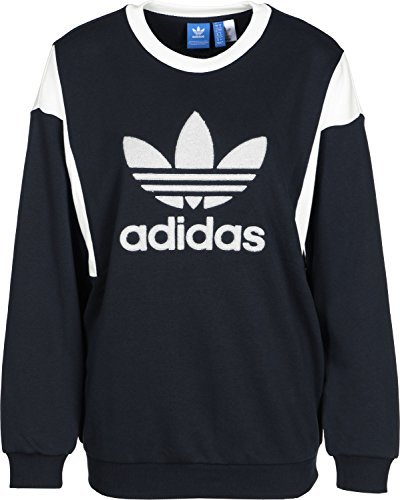 adidas Trefoil Sweater Sudadera, Mujer, Negro