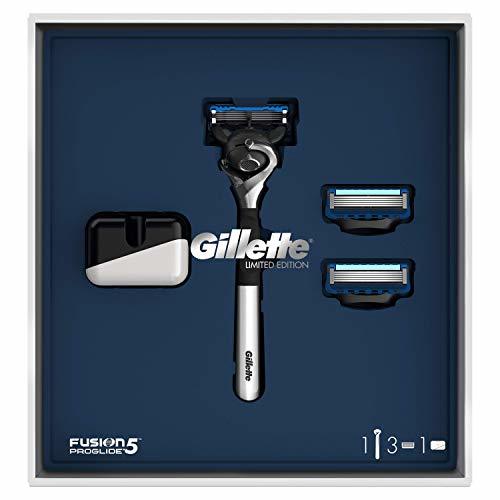 Beauty Gillette Fusion5 ProGlide Set de Regalo Maquinilla Edición Limitada con Mango Cromado