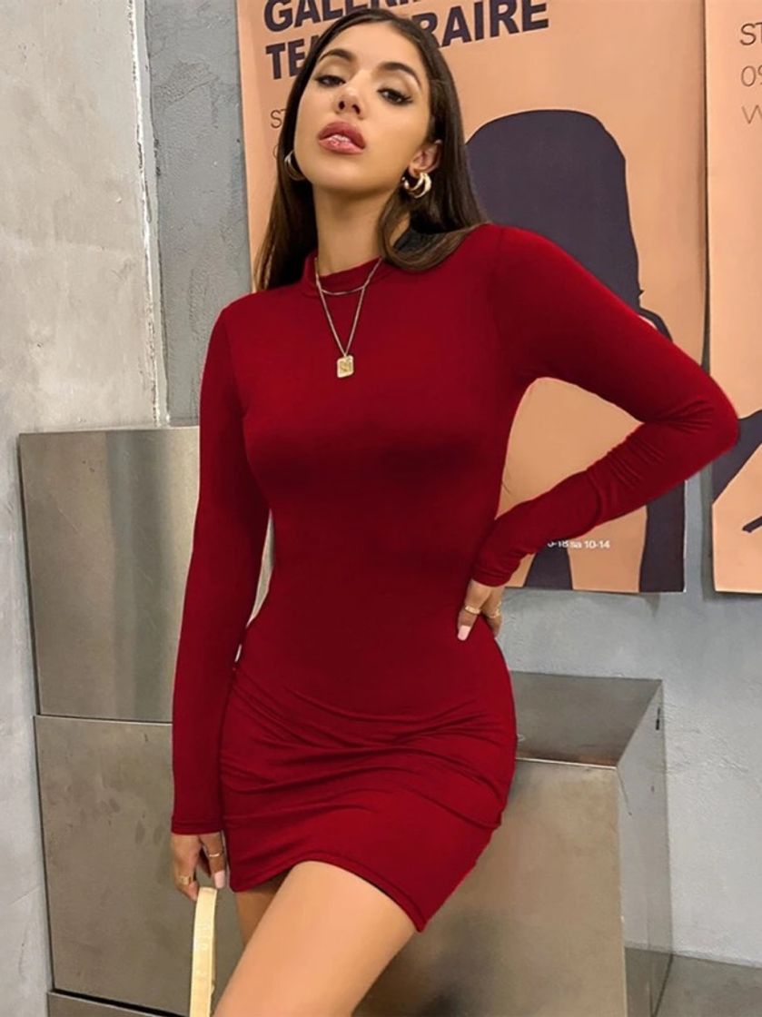 Moda Simples elegante vestido 