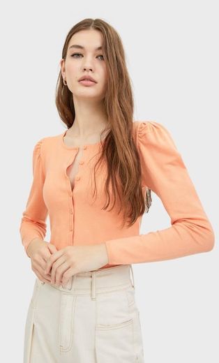 Casaco Laranja Stradivarius 