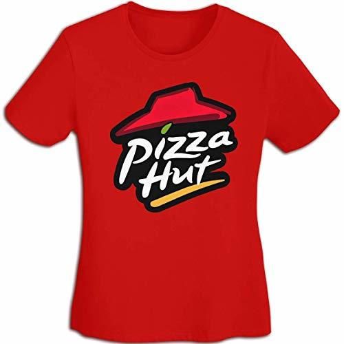 FlandFT Mujer Pizza Hut Loose Fit Manga Corta Camiseta