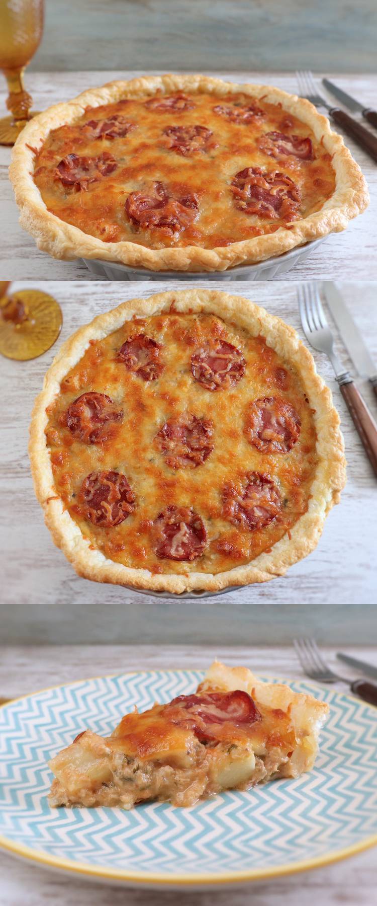 Fashion TARTE DE ATUM COM BATATA E CHOURIÇÃO