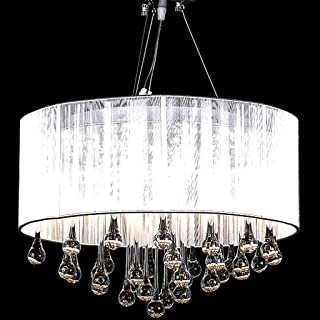 Lugares lingjiushopping lustre/lámpara de techo blanca 3 Abats días en cristal G9 estructura en M