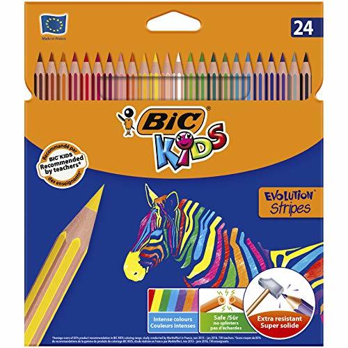 Electronics BIC Kids Evolution Stripes Lápices de colores - colores Surtidos