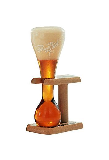 Pauwel Kwak belga Cerveza Cristal con soporte de madera 0