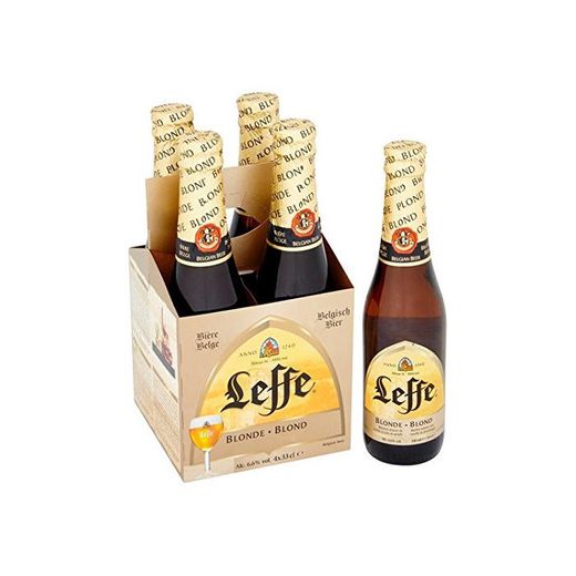 Botellas de cerveza Leffe Blonde belga 4 x 330 ml