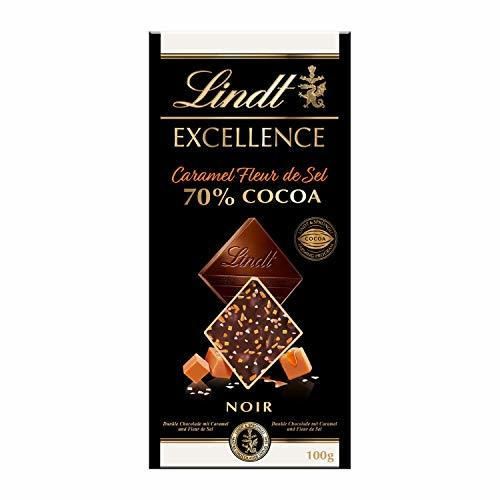 Tableta de chocolate negro Lindt Excellence 70% Cacao Caramelo y Flor de