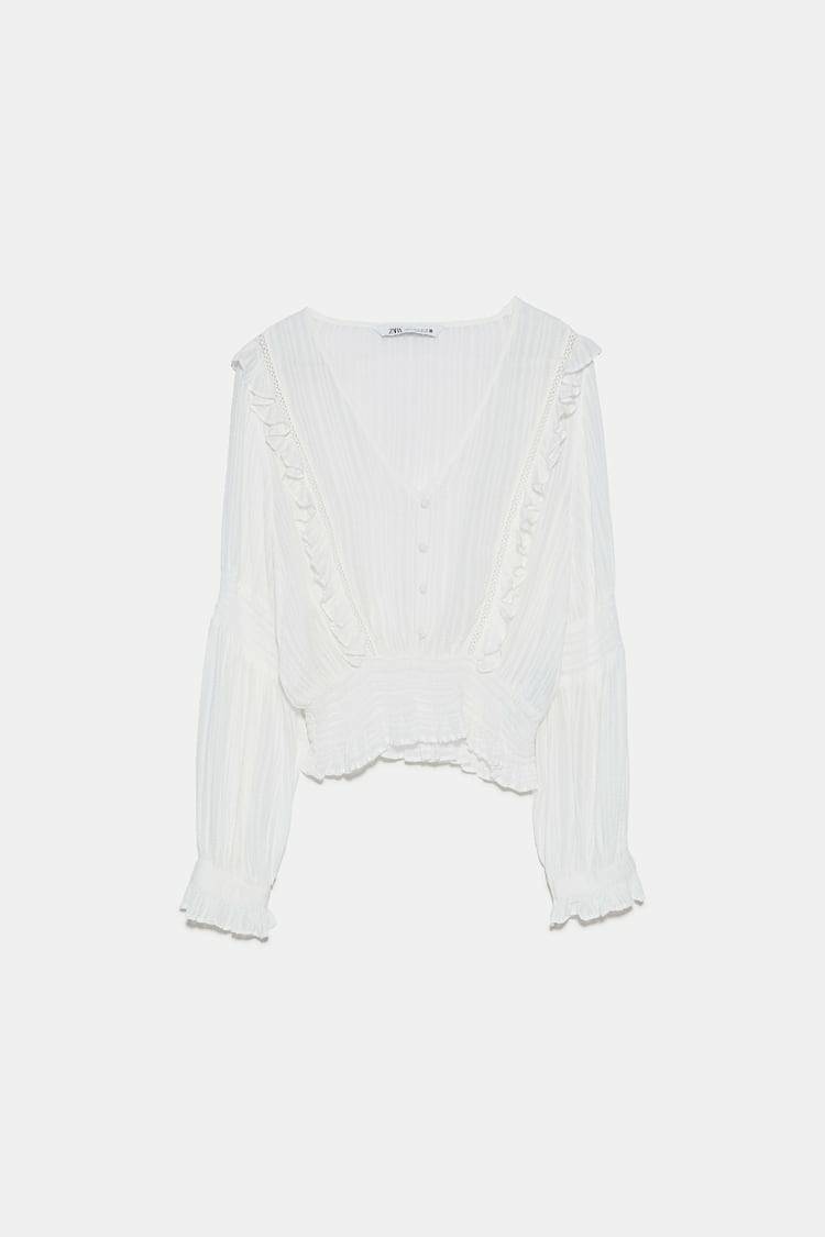 Blusa com Folhos da ZARA