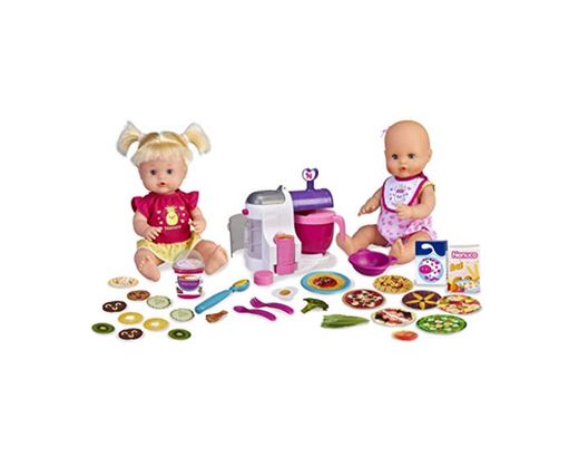 Nenuco - Hermanitas Traviesas en la Cocina, 2 Muñecas Bebés Comiditas, Multicolor,