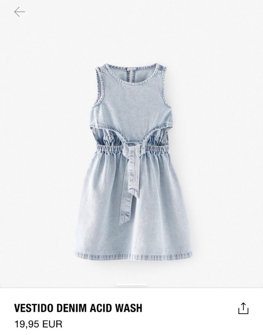 Moda Vestido de ganga-Zara 🥰