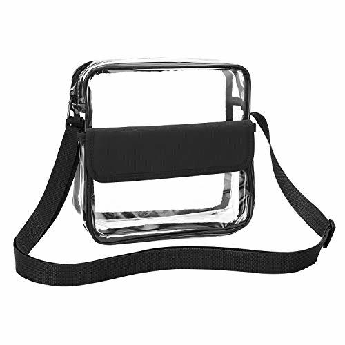 Social Clear Bag Stadium aprobado, Bolso de hombro clear Crossbody Messenger con correa
