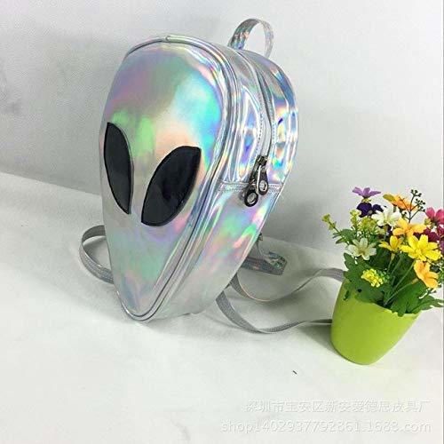 WSCXSBB Alien Women Bags Funny Clear Backpack For Boys Girls Hologram Hip-Hop