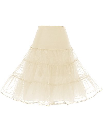 Place DRESSTELLS Mujeres Cancan 50s Retro Rockabilly Enaguas Miriñaques Faldas Champagne M