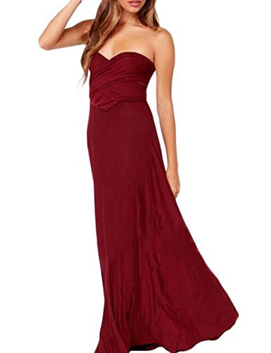 Social Lover-Beauty Vestido Largo Mujer para Noche y Fiesta Casual Algodón Ropa Top