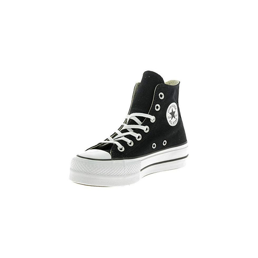 Product Converse Chuck Taylor CTAS Lift Hi, Zapatillas para Mujer, Negro