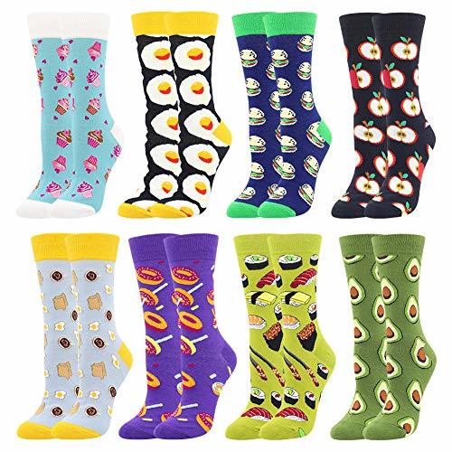 Social BONANGEL Calcetines Estampados Hombre, Hombres Ocasionales Calcetines Divertidos Impresos de Algodón de
