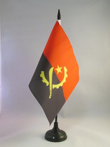 Place AZ FLAG Bandera de Mesa de Angola 21x14cm