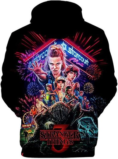 PANOZON Sudadera Unisex Impresión 3D de Stranger Things para Fanes de Serie