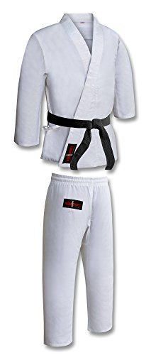 Traje de Karate para Adulto, Color Blanco, Uniforme, poliéster/algodón, Incluye cinturón M/W,