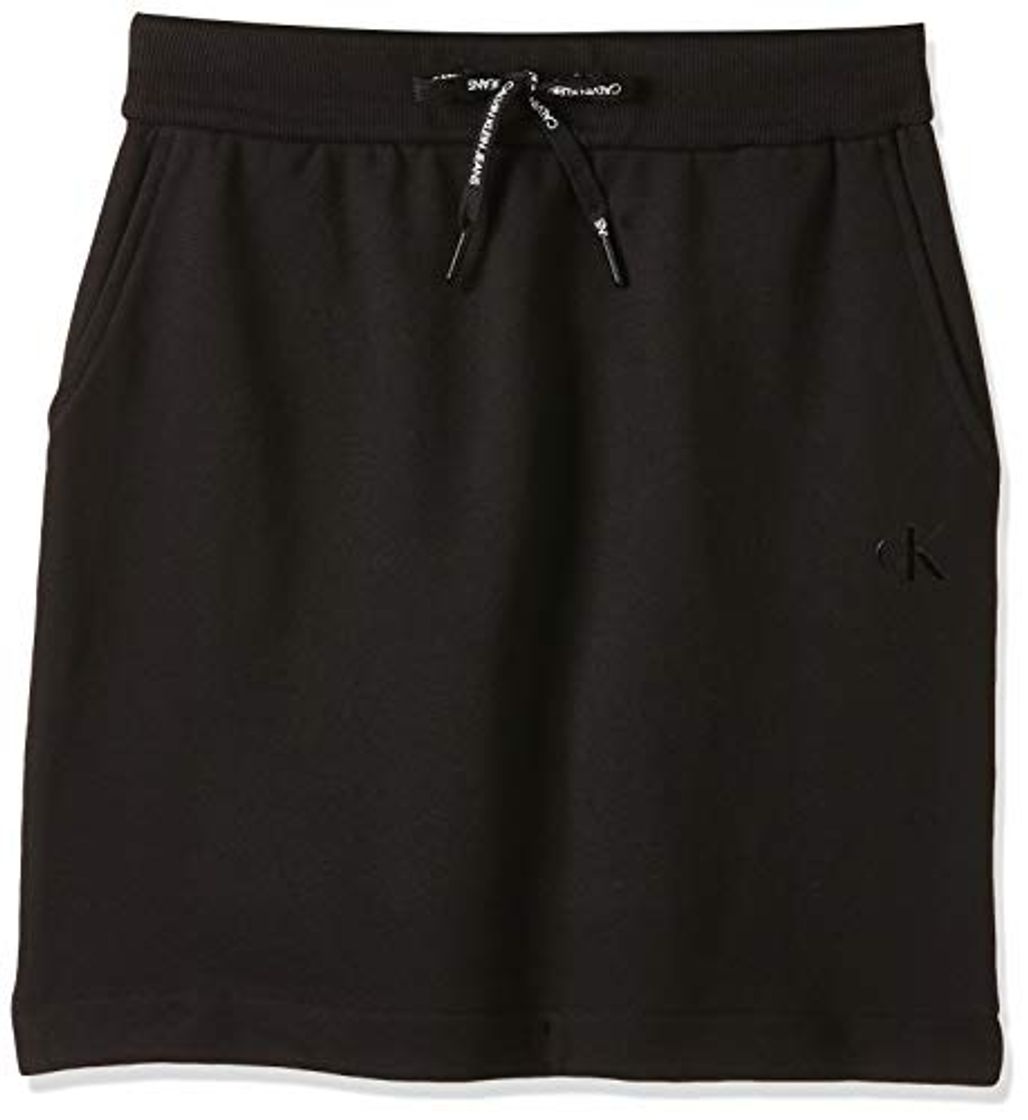 Fashion Calvin Klein Drawcord Skirt Falda, Negro