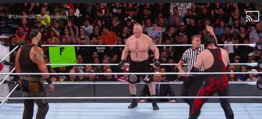 Lesnar vs Strowman vs Kane 