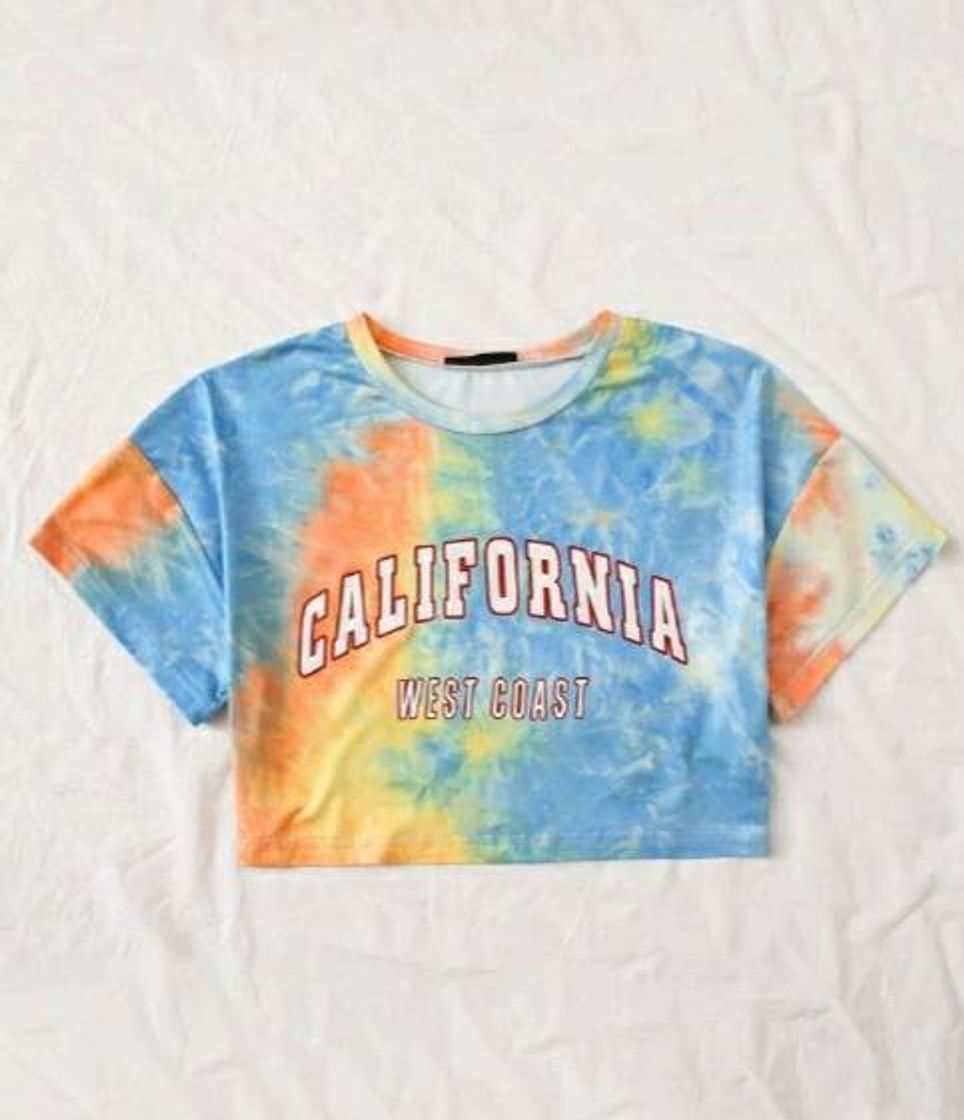 Fashion Blusa tie die Califórnia 