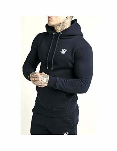 Sudadera Siksilk Muscle Fit Marino S