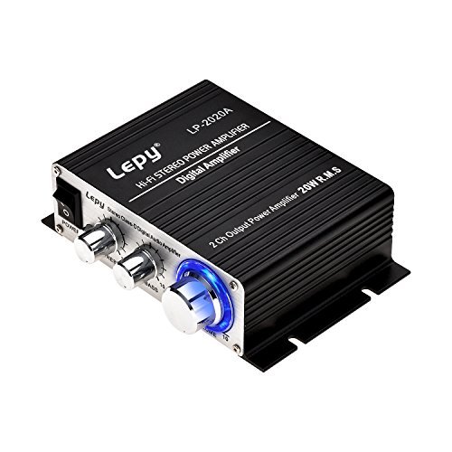 Lugares ONEU 2x20W 12V Mini Amplificador Audio, Tono/Directa Conmutación Hi-Fi Estéreo Super Bass