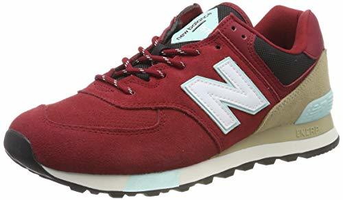 Fashion New Balance 574v2, Zapatillas para Hombre, Rojo