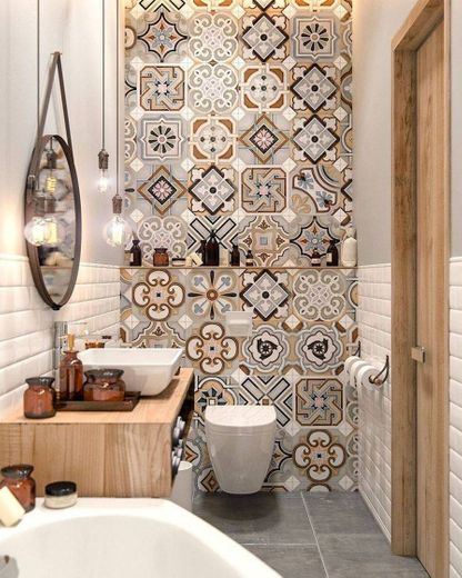Casa de banho com azulejos 