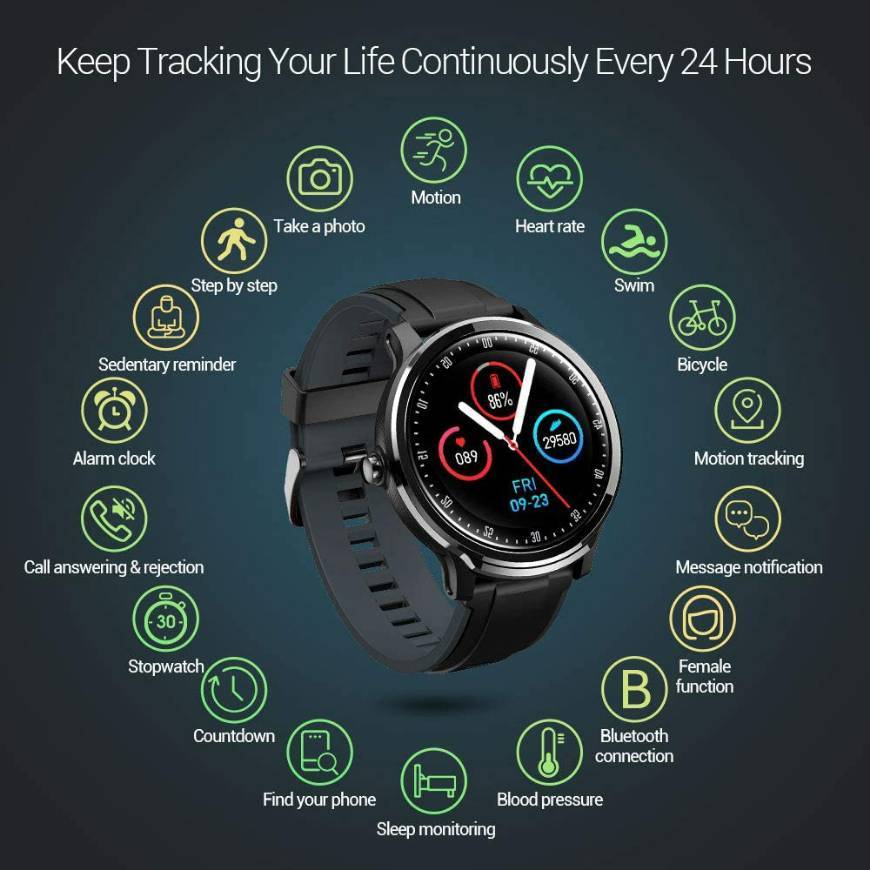 Social SmartWatch Impermeable IP68