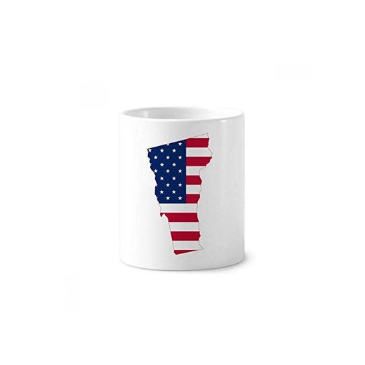 Vermont USA Map Stars - Taza de cerámica con diseño de bandera