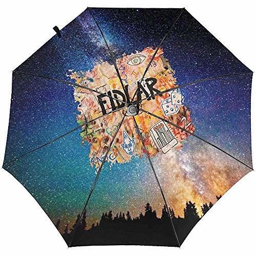 Fidlar Demasiado automático Tri-Fold Paraguas Anti-UV Mini Sombrilla A Prueba de Viento