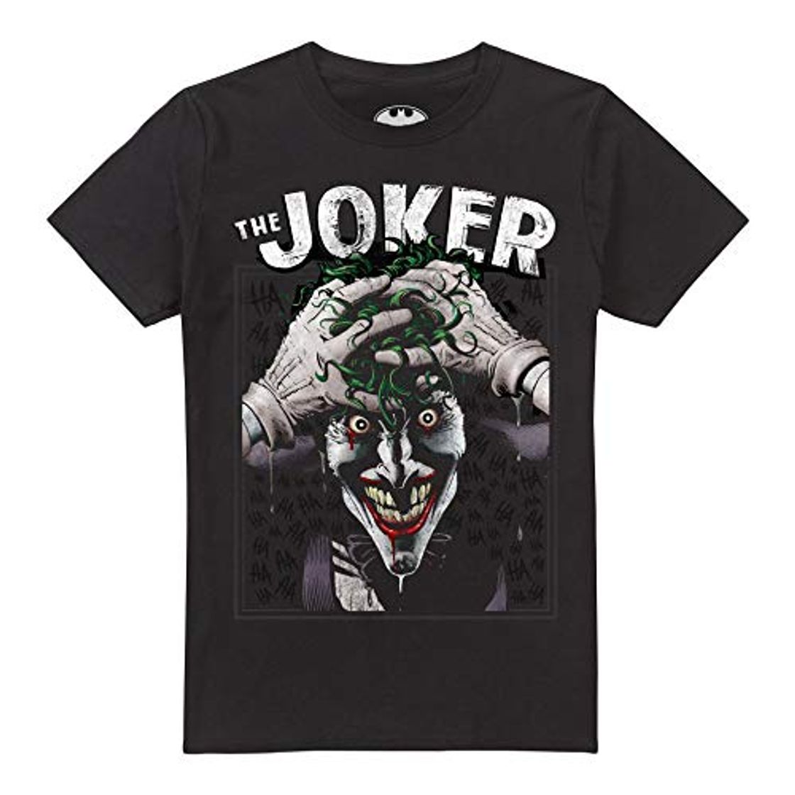 Productos DC Comics Crazed Joker Camiseta, Negro