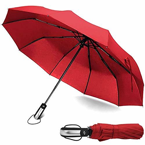 Place WanTo Paraguas automático Lluvia Mujeres Grandes Anti Mujeres Plegable Masculino UV Sol