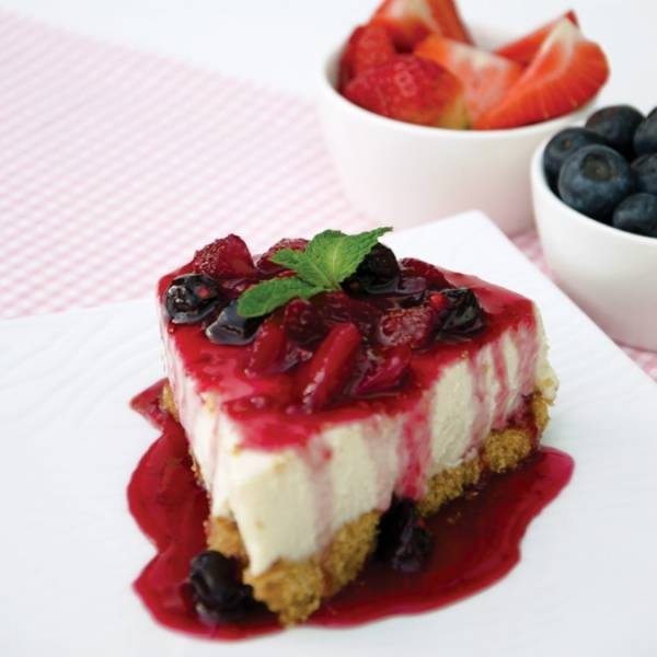Social Cheesecake de frutos vermelhos saudável 


