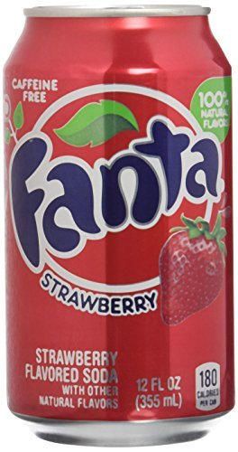 Fanta Refresco con Gas, Sabor Fresa - Paquete de 12 x 355