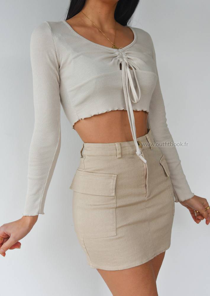 Moda Top Beige