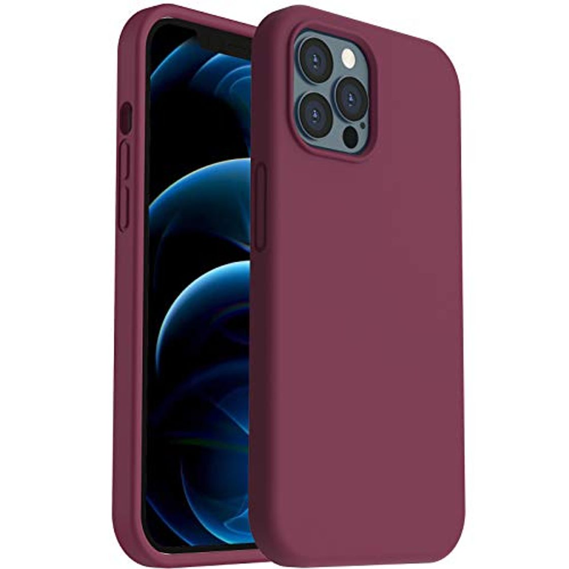 Product ORNARTO Funda para iPhone 12 Pro MAX 6,7” de Silicona Líquida Reforzada,