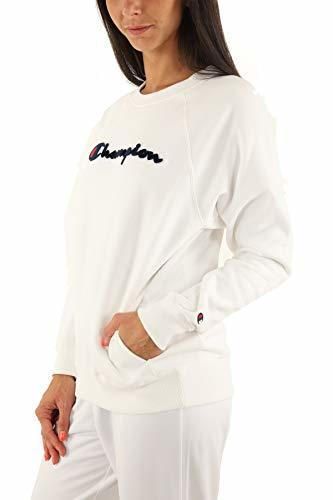 Champion Crewneck Sweatshirt Ladies White, tamaño