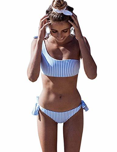 Product heekpek Conjunto de Bikini de Un Hombro Mujer Padded Sexy Un Hombro