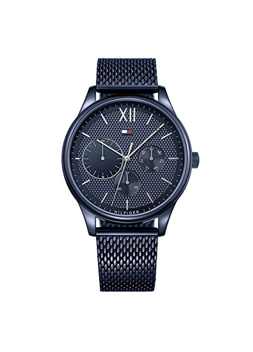 Social Tommy Hilfiger Reloj Multiesfera para Hombre de Cuarzo con Correa en Acero