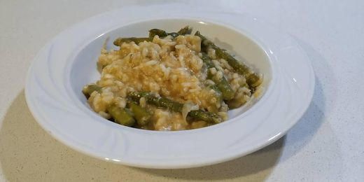 Moda Risotto de alheira e espargos