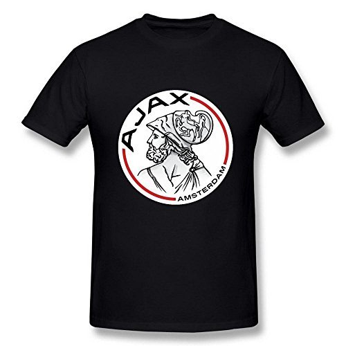 Lugar Edwina Erin Men's AJAX Amsterdam Logo Amsterdamsche Football Club Black T Shirt