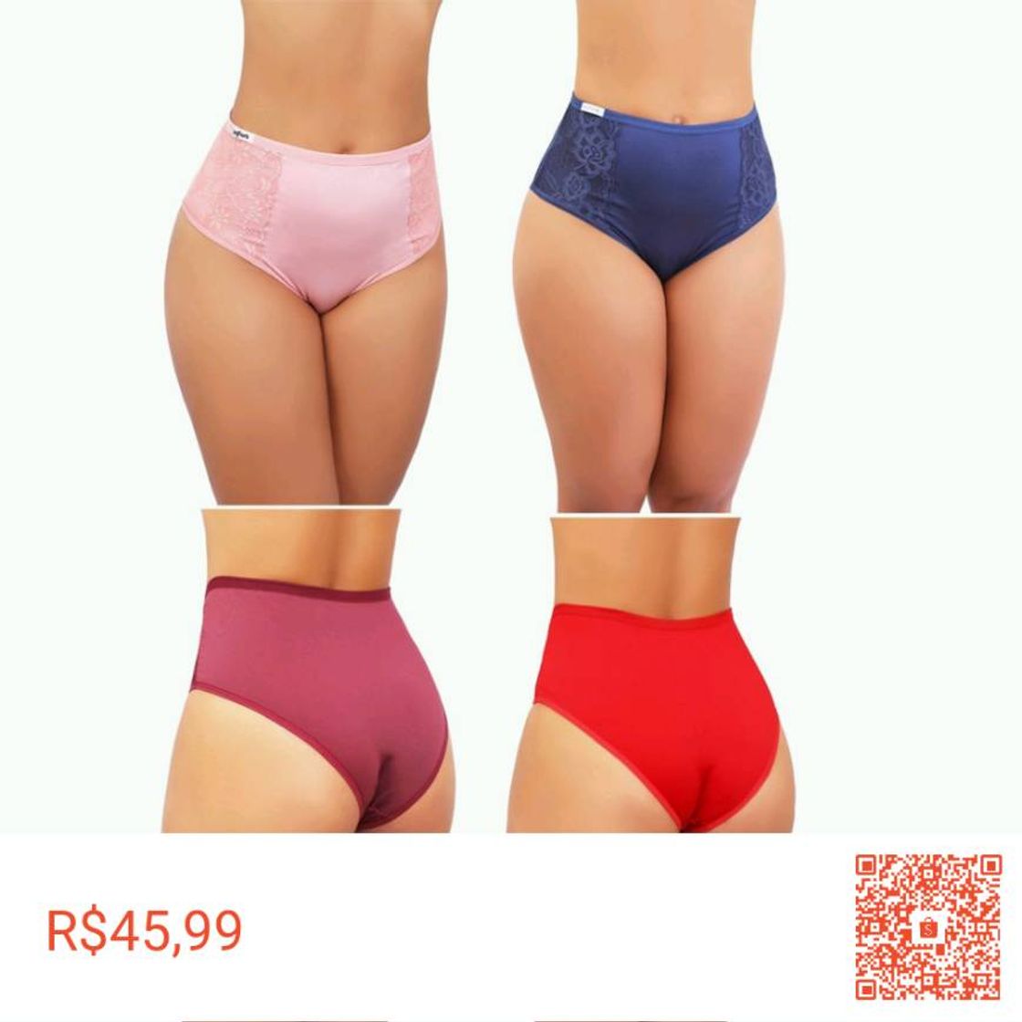 Moda KIT COM 5 CALCINHA CALÇOLA PLUS SIZE COM RENDA! 