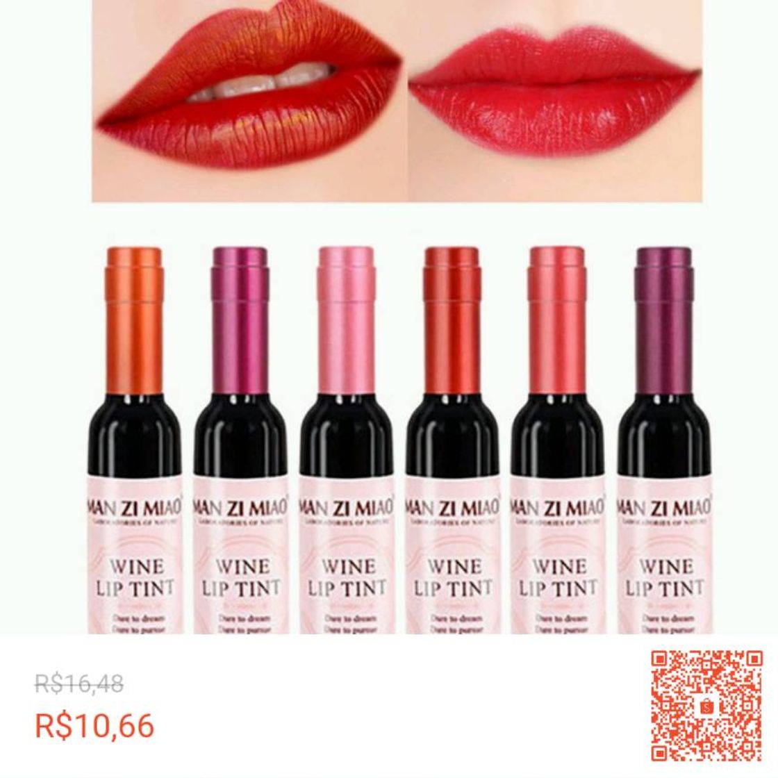 Fashion Lançamento Lip Tint Estilo Coreano Cor de Vinho! 💄