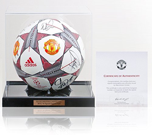 Lugar Manchester United 2015/16 Squad Firmado a mano balón de fútbol