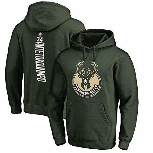 QIXUN Sudadera con Capucha NBA Sudadera con Capucha Milwaukee Bucks Giannis Antetokounmpo