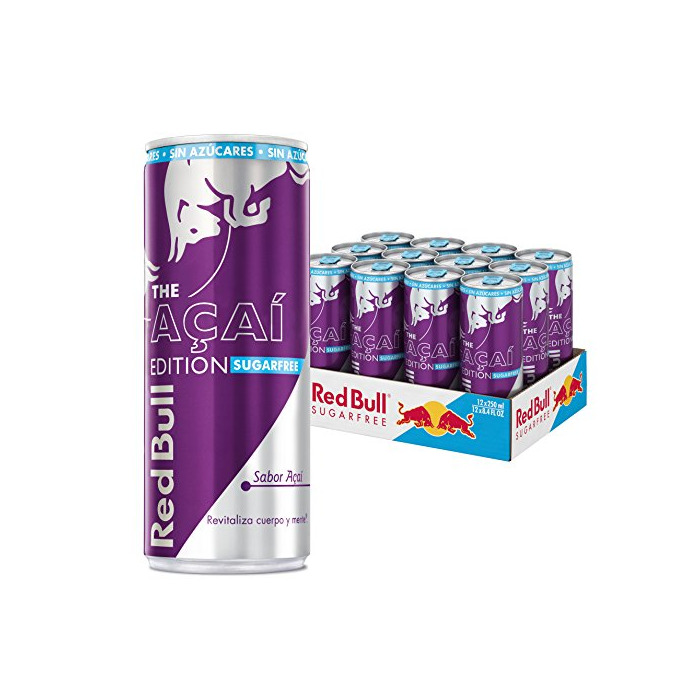 Social Red Bull Açai Edition Bebida Energética - Paquete de 12 x 250
