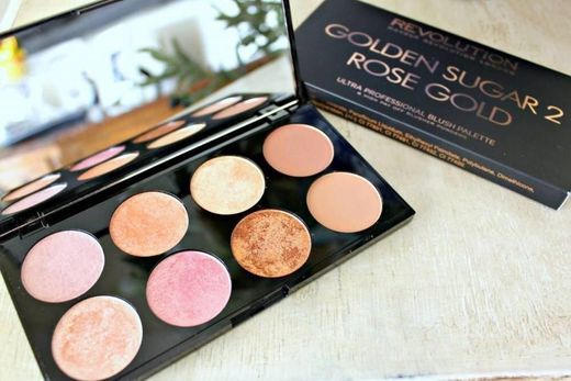 Productos Makeup Revolution Golden Sugar 2 Rose Goldpaleta de blushes
